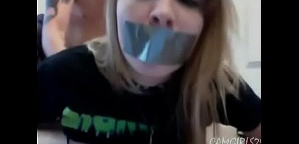  Brother fucks sister with taped mouth